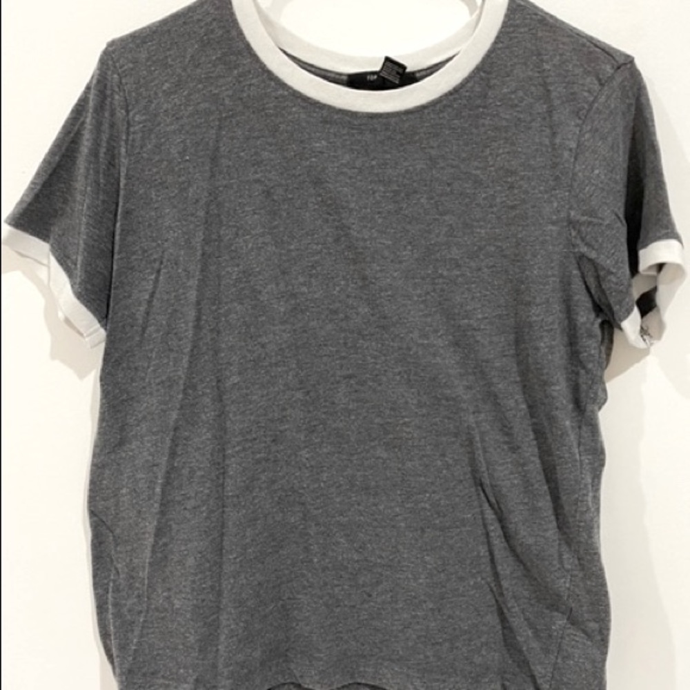 Forever21 Grey White Tee